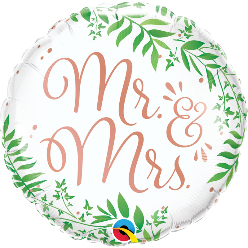Μπαλόνι Φοιλ 18 Mr. & Mrs. wedding / 45 εκ