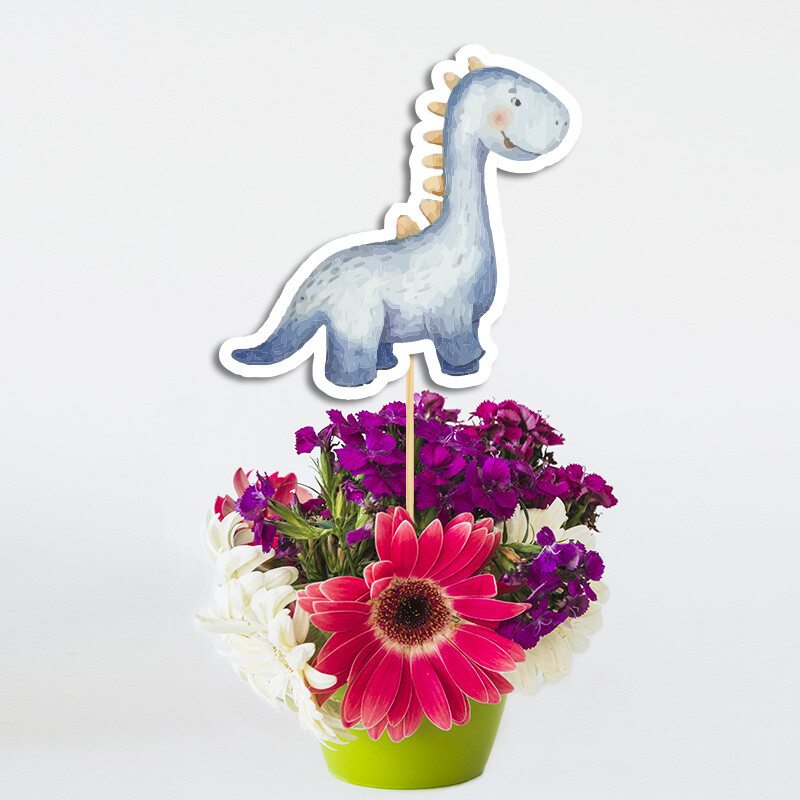Διακοσμητικό Topper Baby Dino χάρτινο 20cm