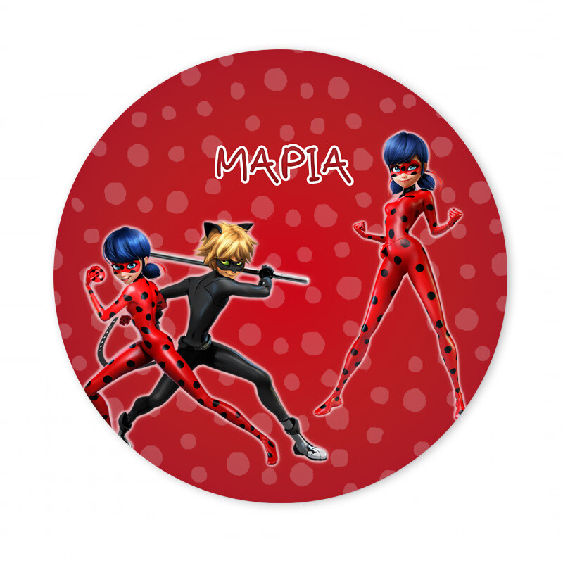 Αυτοκόλλητο με όνομα Miraculous LadyBug 27cm