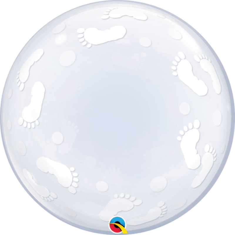 Deco Bubble 24 Inches Baby Footprints
