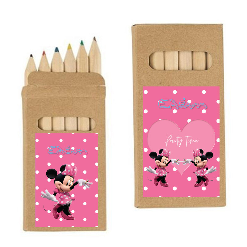 Ξυλομπογιές Minnie με όνομα