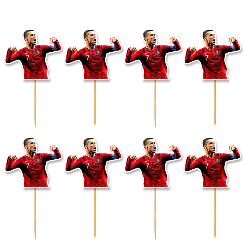 Cupcake toppers Ronaldo 10cm / 8τμχ