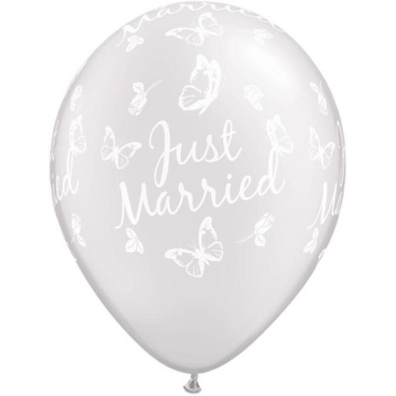 Μπαλόνια 11 Just Married Butterflies /wedding /25 τεμ