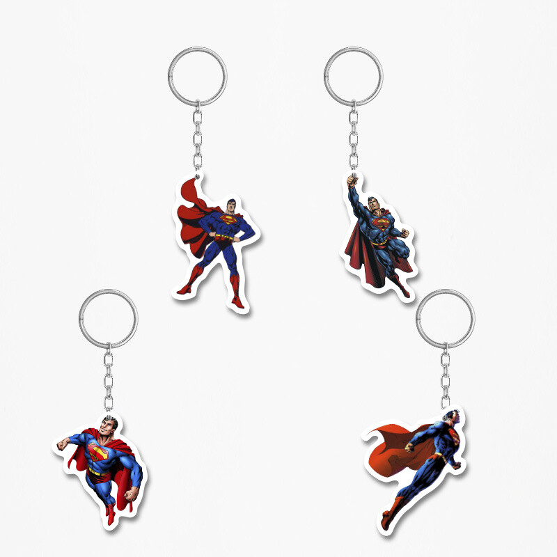 Ξύλινα Μπρελόκ Superman 5cm/ 4τμχ