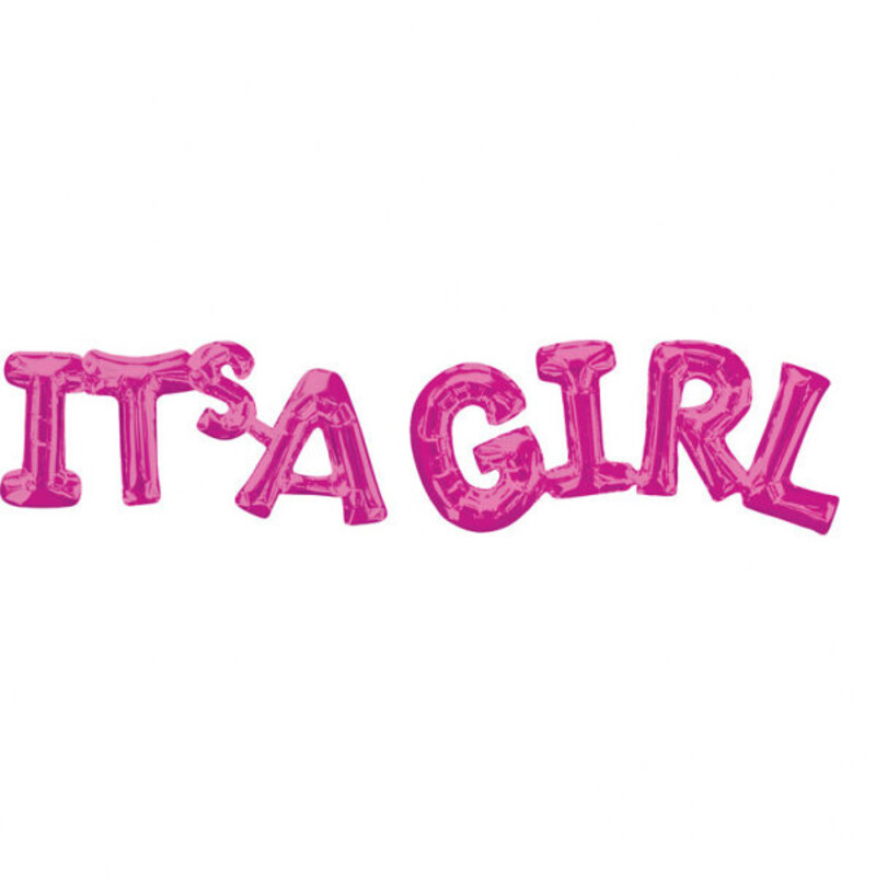 Μπαλόνι Φοιλ Phrase It's A Girl Ροζ / 43 εκ