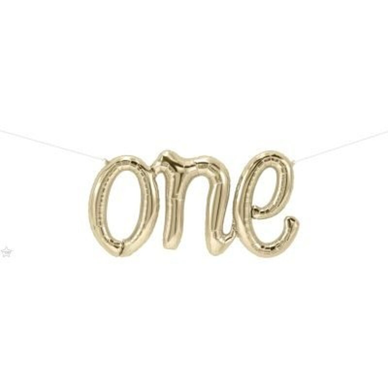 Μπαλόνι Φοιλ 30 Script Phrase one Λευκόχρυσος / 76 εκ