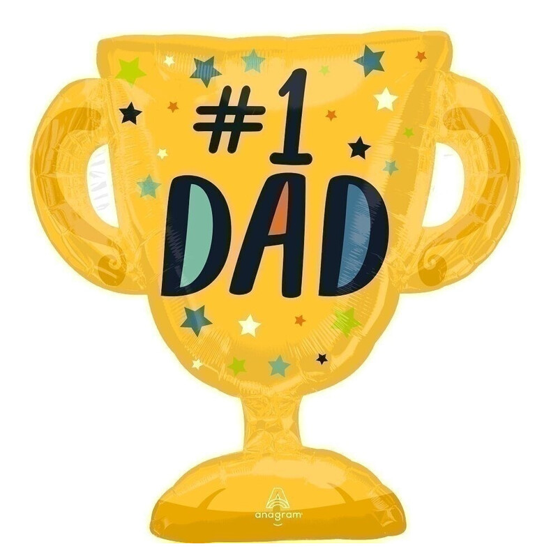 Μπαλόνι Φοιλ Σχήμα Best Dad Trophy / 66 x 68 εκ - Κύπελλο