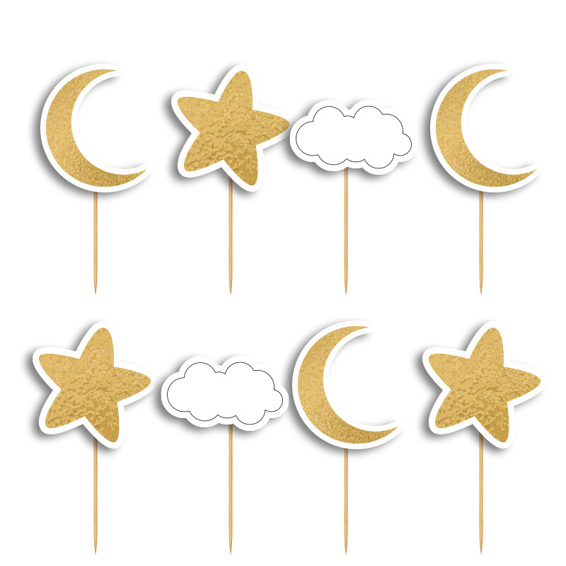 Cupcake toppers Little Star 10cm / 8τμχ