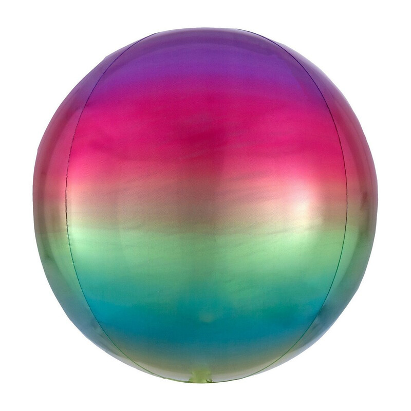 Μπαλόνι Orbz 16 Σφαίρα Ombre Πολύχρωμο Rainbow 38 x 40 εκ