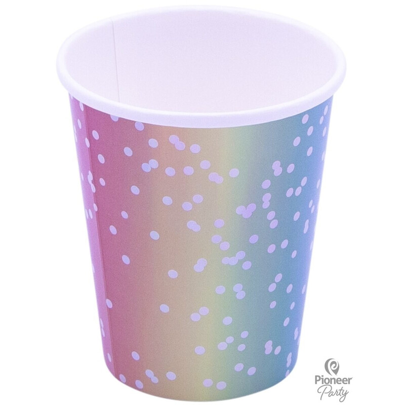 Ποτήρια Χάρτινα 250ml Rainbow Ombre /8 τεμ - Pride