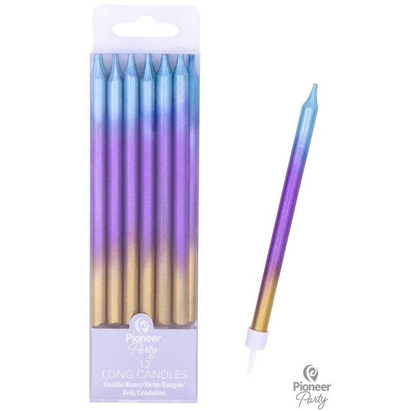 Κεριά Rainbow Ombre 11.5εκ / 12 τεμ