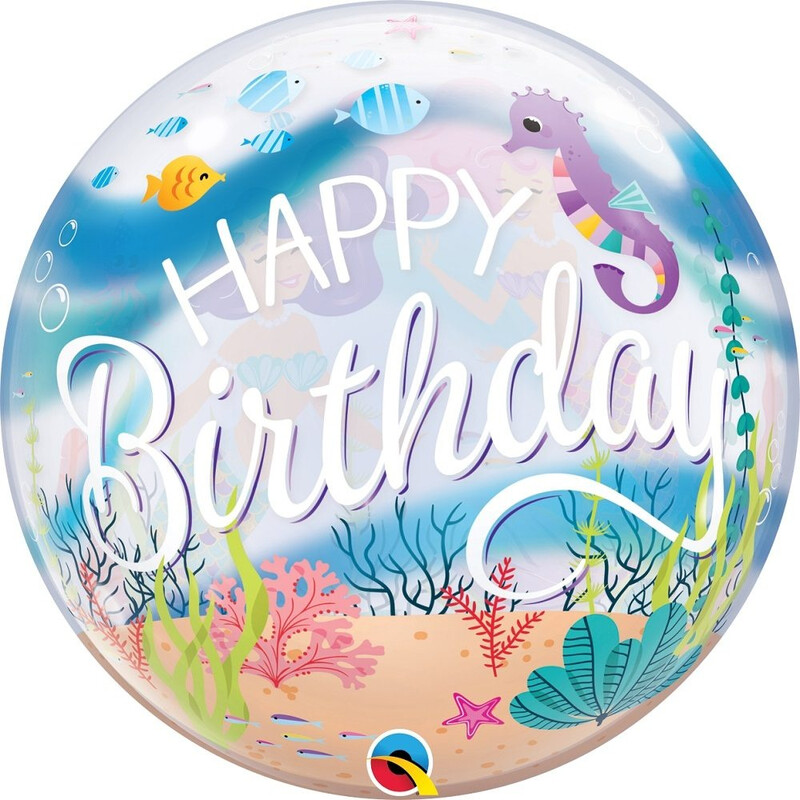 Bubble Μονό 22 Mermaid/γοργόνα Birthday Party 56εκ