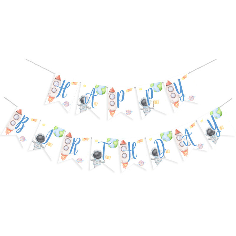 Γιρλάντα Γράμματα Αστροναύτης Happy Birthday