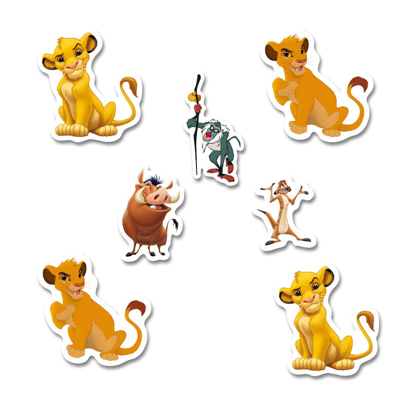 Αυτοκόλλητα Lion King 5cm / 8τμχ