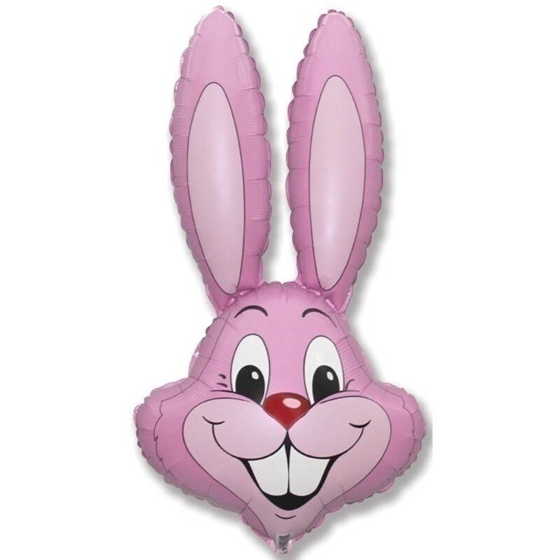 Μπαλόνι Φοιλ Κεφάλι Λαγός/Bunny Ροζ 35″/Easter