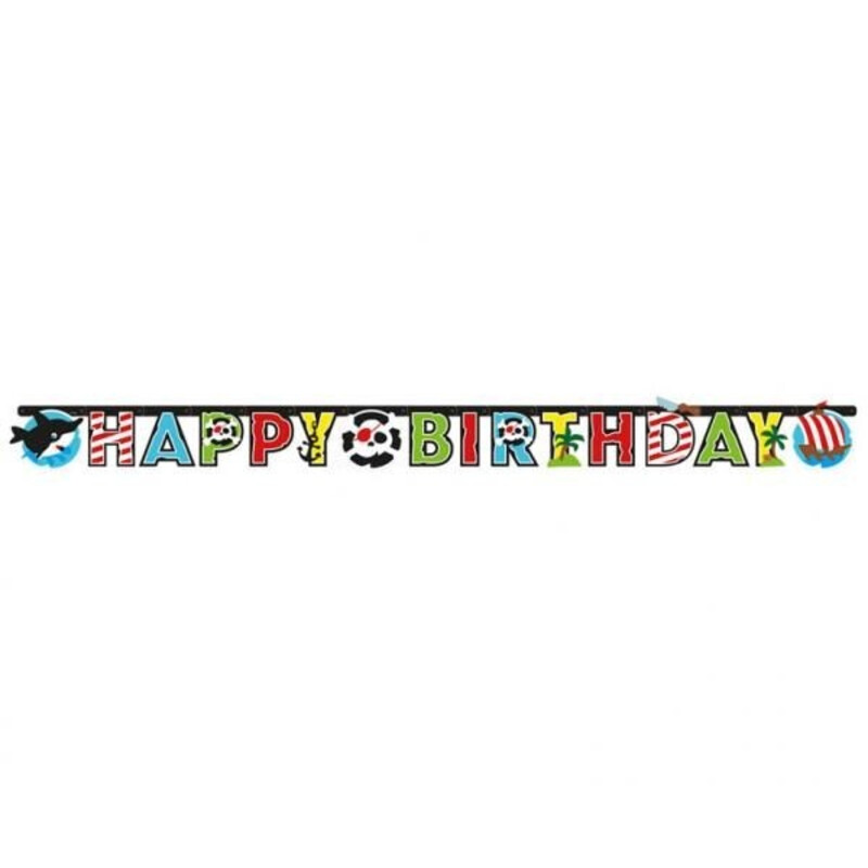 Γιρλάντα χαρτ. Happy Birthday Pirate 1,8μ