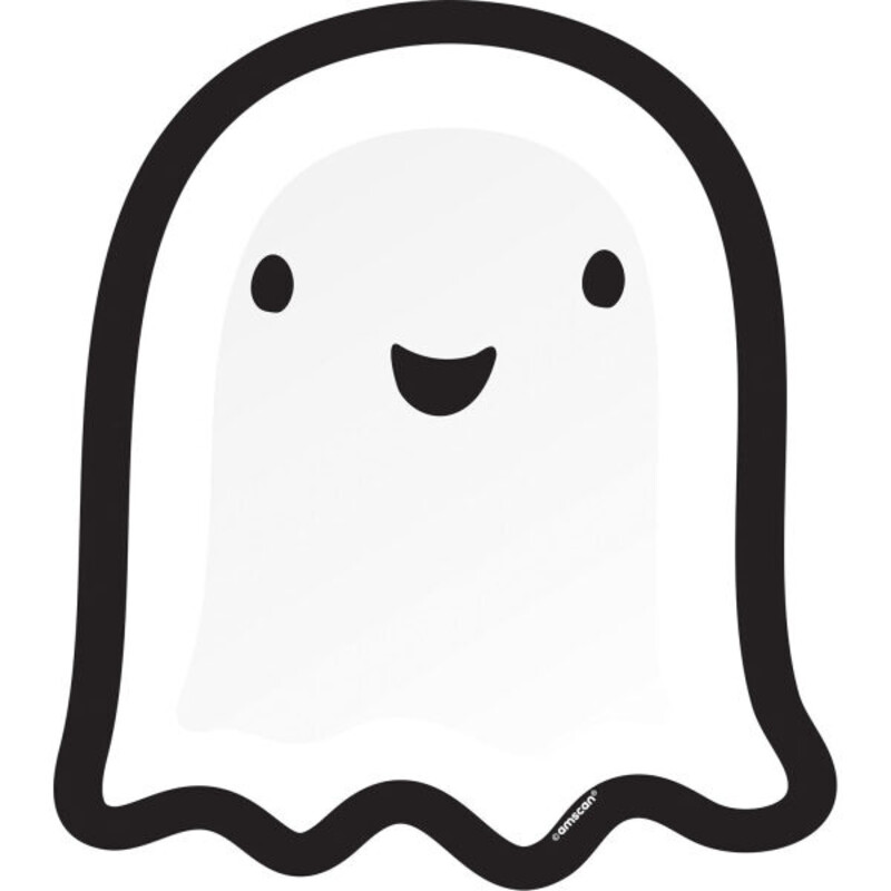 Πιάτα Χάρτινα 23εκ Σχήμα Φάντασμα / 8τεμ Hallo-ween Friend