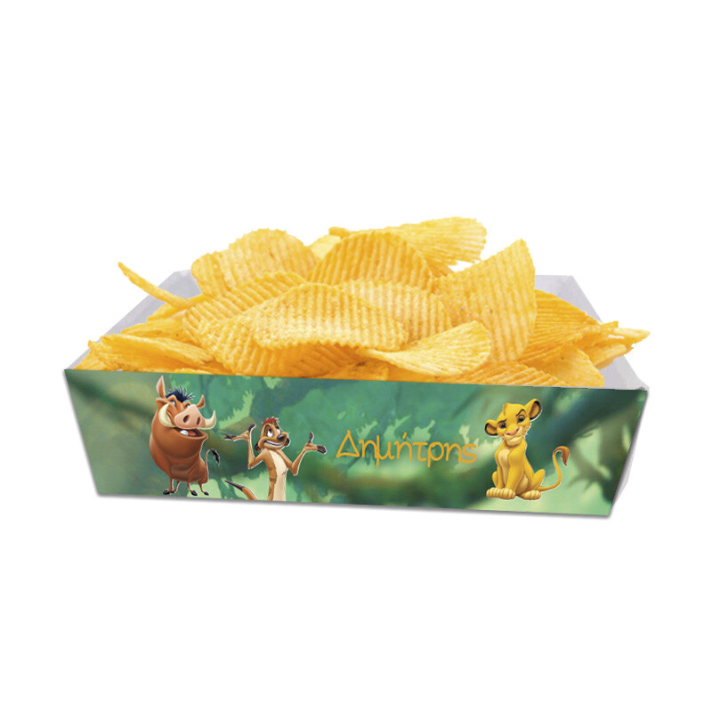 Κουτάκια για πατατάκια Lion King με όνομα 8τμχ/ 15cmx10cmx4cm