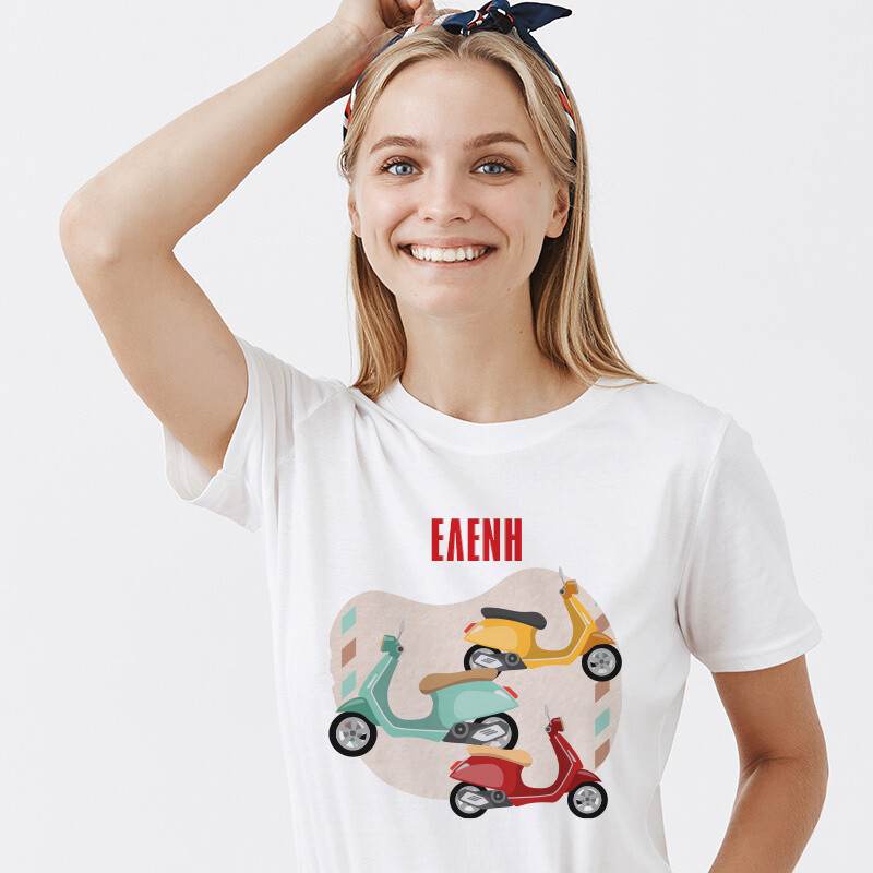 Γυναικείο T-shirt Βέσπα για την Μαμά με όνομα