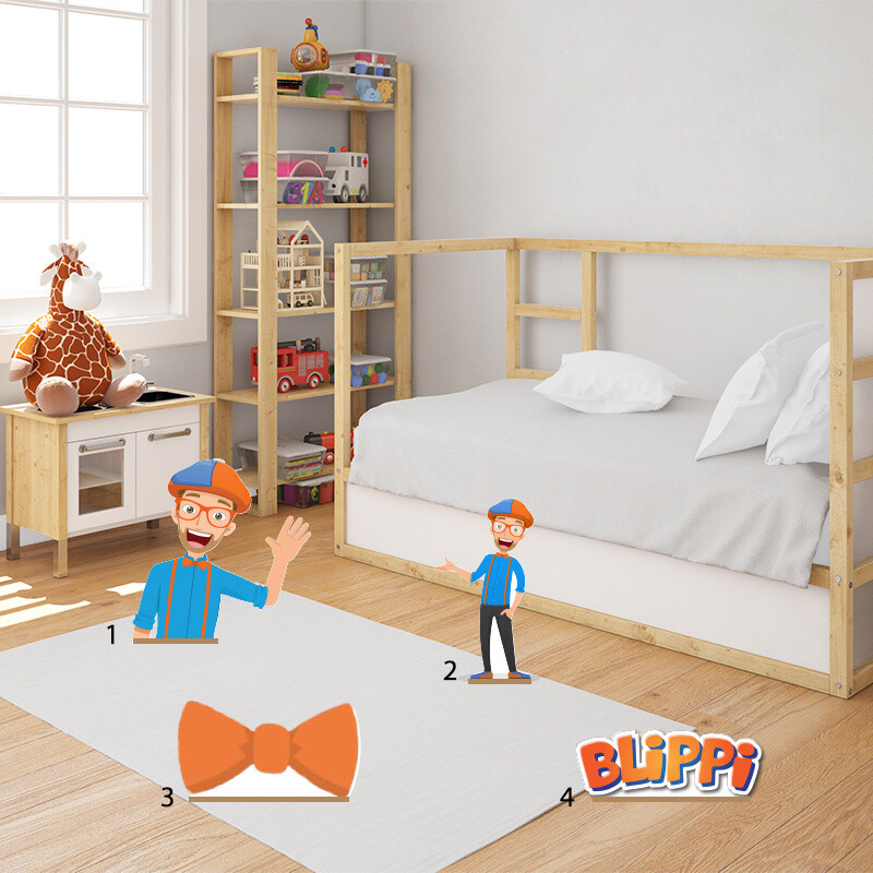 Διακοσμητική φιγούρα Blippi 50cm Ξύλινη με βάση/1 τμχ