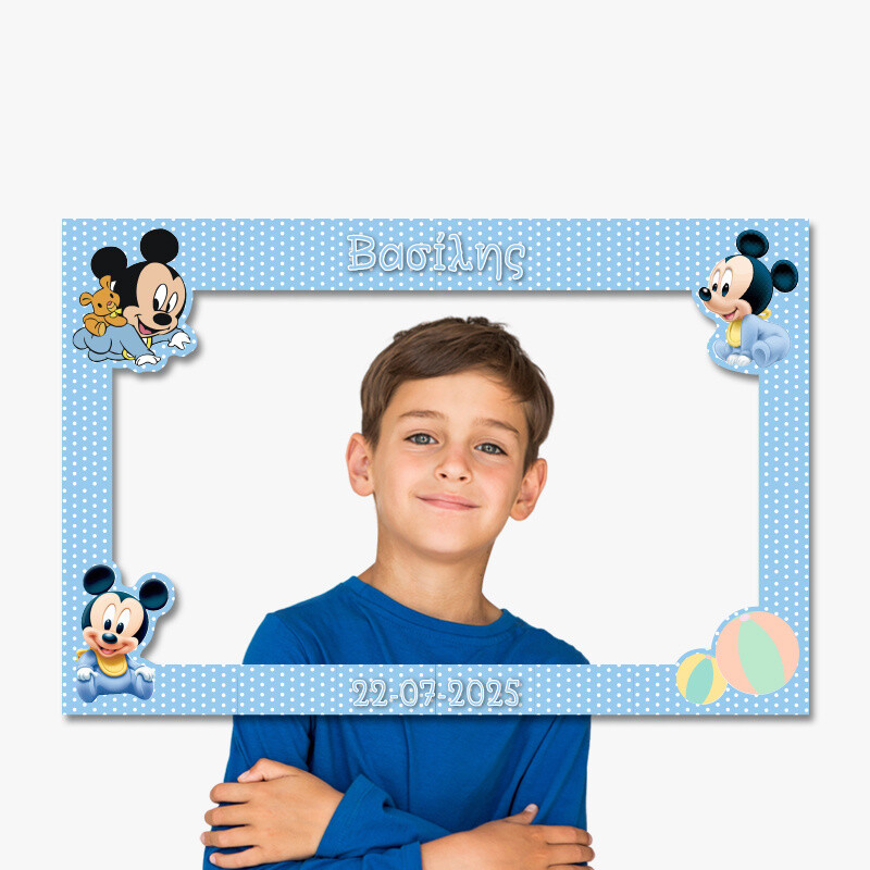 Κάδρο Photobooth Baby Mickey για φωτογραφίες/ 60cm*40cm
