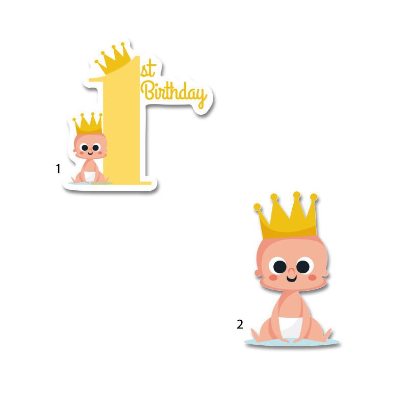 Διακοσμητική φιγούρα 1st Birthday Boy 10cm Ξύλινη/1τμχ