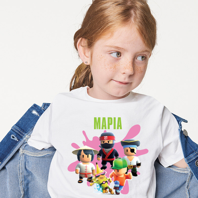 Παιδικό T-shirt Stumble Guys για κορίτσι με όνομα