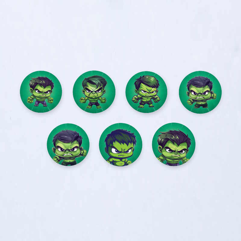 Ξύλινες Κονκάρδες Baby Hulk / 8τμχ