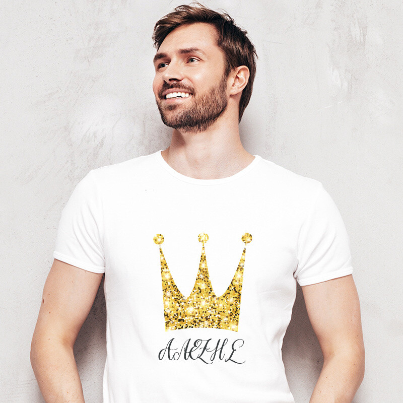 Ανδρικό T-shirt Κορώνα για τον Μπαμπά με όνομα