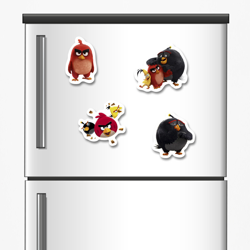 Ξύλινα μαγνητάκια Angry Birds 5cm/ 4τμχ