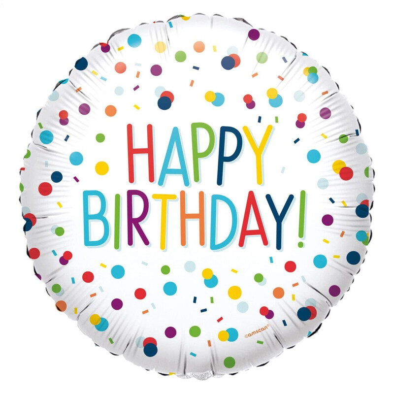 Μπαλόνι Φοιλ 17 Confetti Birthday / 43 εκ