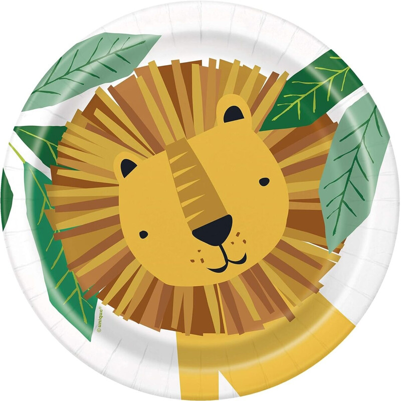 Πιάτα Γλυκού Animal Safari /Jungle Animals 8 τεμ - Λιοντάρι