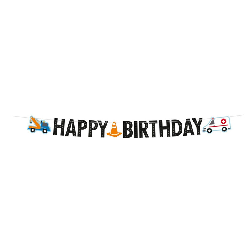 Γιρλάντα Γράμματα On the Road Happy Birthday / 180 x 13εκ