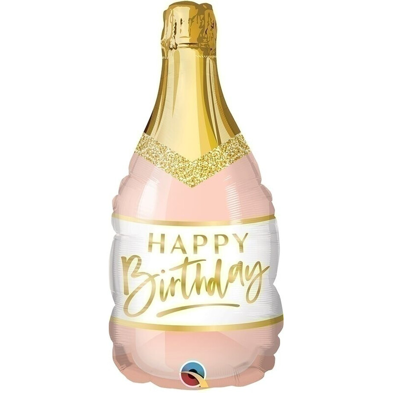 Μπαλόνι Φοιλ Μίνι 14 Birthday Pink Bubbly Wine Bottle / 36 εκ