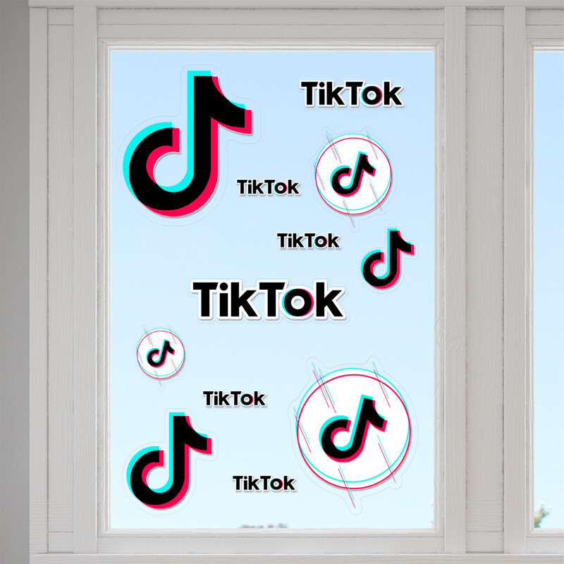 Αυτοκόλλητα τζαμιού TikTok /10 τμχ