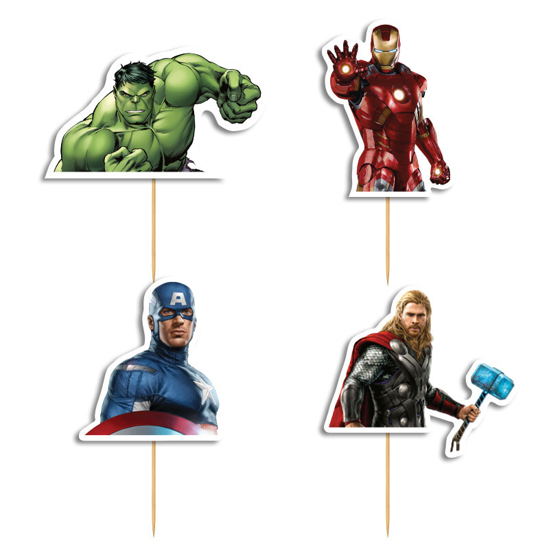 Cupcake toppers Avengers 10cm / 8τμχ