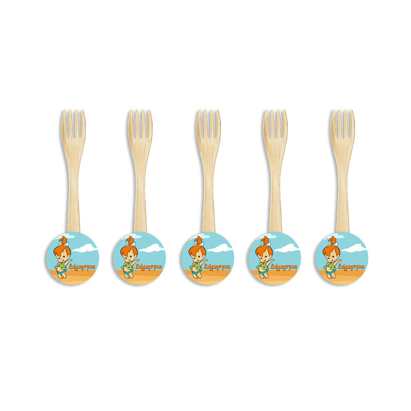 Ξύλινα Πιρουνάκια με όνομα Σταλίτσα / 8τμχ