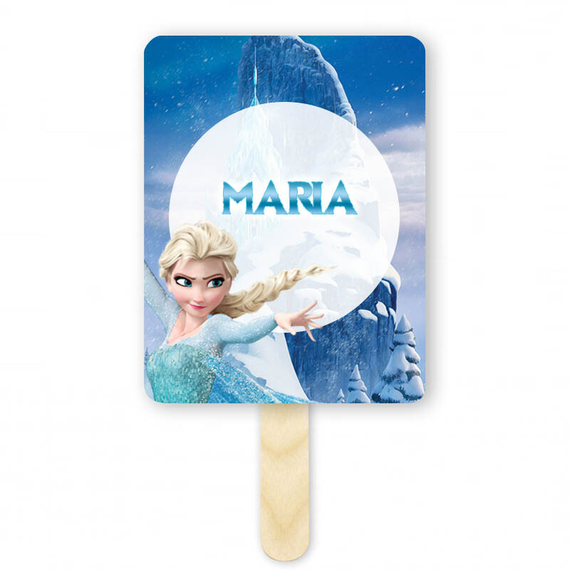 Βεντάλια Χάρτινη με όνομα Frozen ορθογώνια