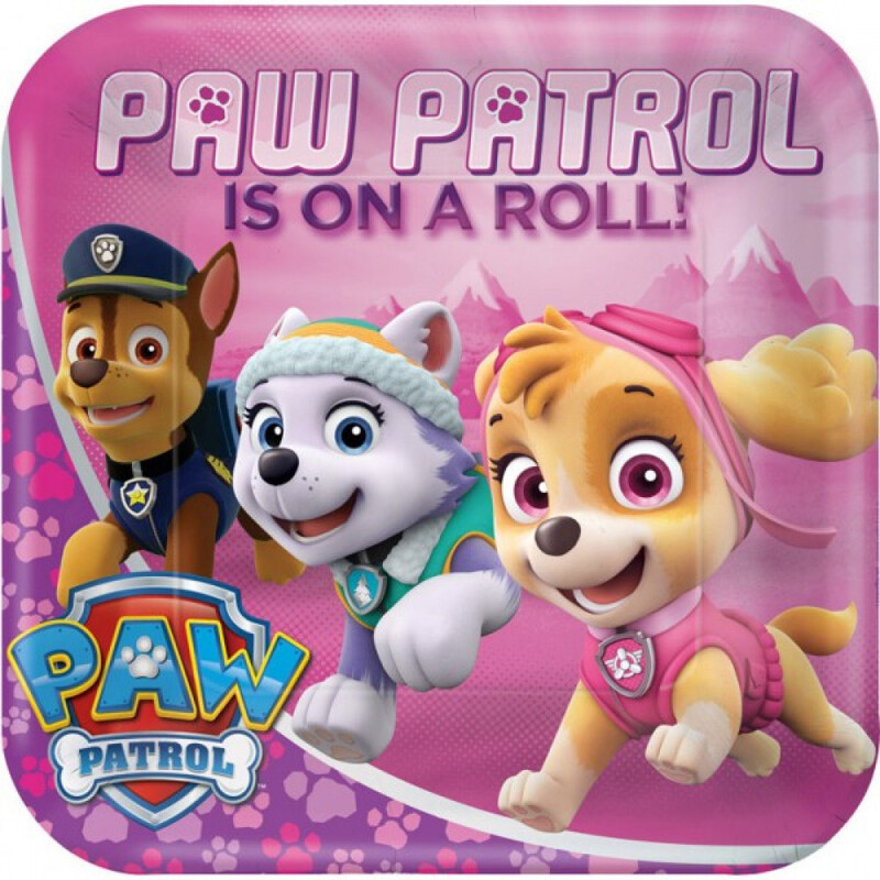Πιάτα χαρτ. φαγητού 23εκ Skye Paw Patrol /8 τεμ