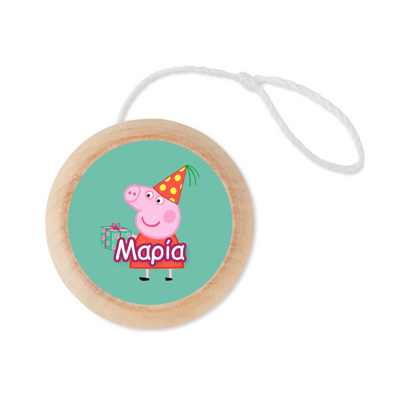 Ξύλινο Γιο – Γιο με όνομα Peppa Pig