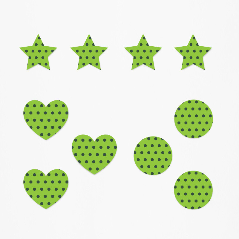 Ξύλινα διακοσμητικά Baby Hulk Pattern mix/ 10τμχ(2cm)