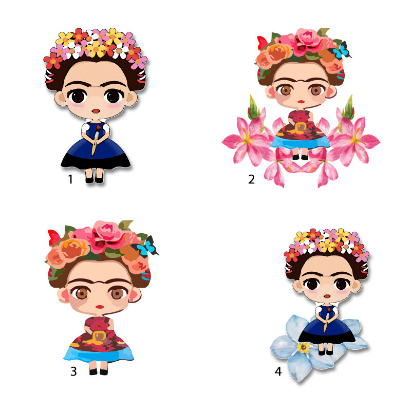 Διακοσμητική φιγούρα Frida Kahlo 10cm Ξύλινη/1τμχ