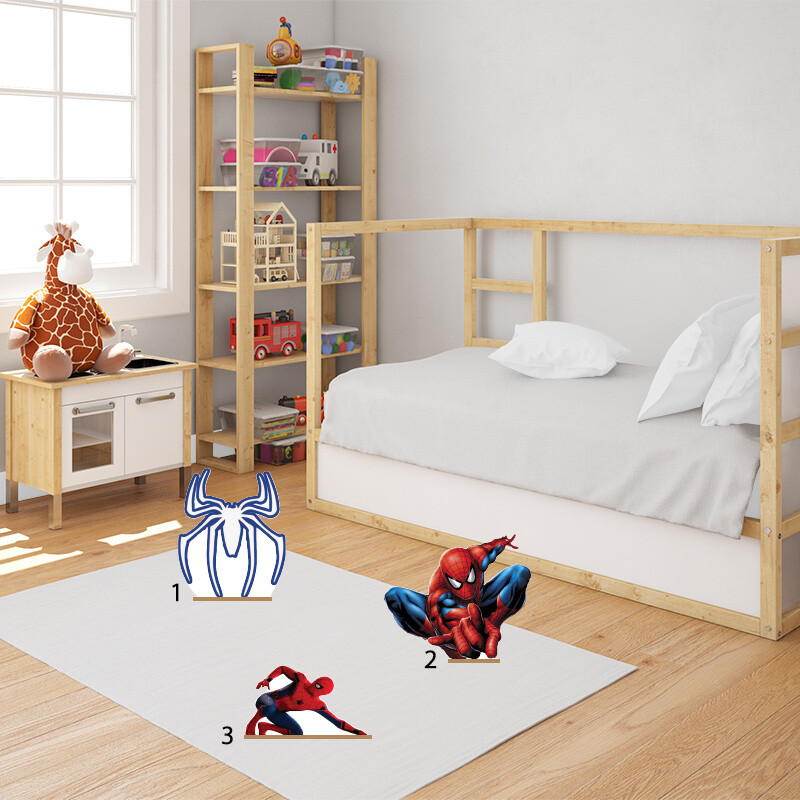 Διακοσμητική φιγούρα Spiderman 20cm Ξύλινη με βάση/1 τμχ