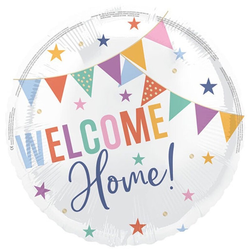 Μπαλόνι Φοιλ 18 Welcome Home με Αστεράκια / 45 εκ