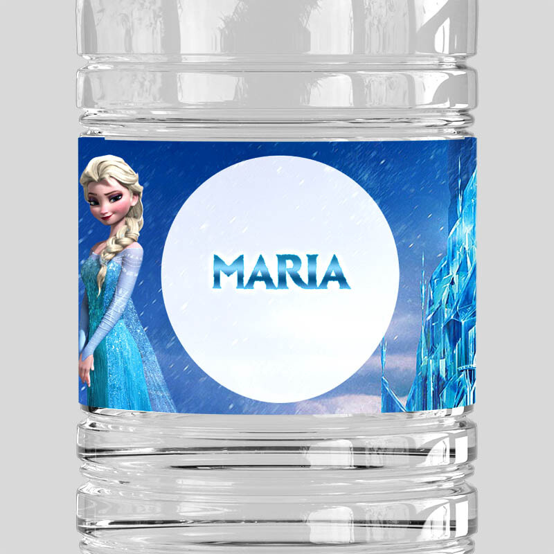 Ετικέτες νερού με όνομα Frozen / 8 τμχ