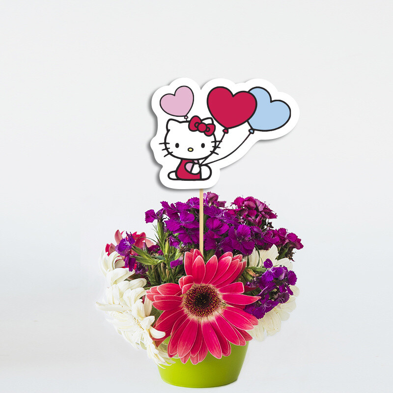 Χάρτινο διακοσμητικό Τοππερ Hello Kitty/ 20cm