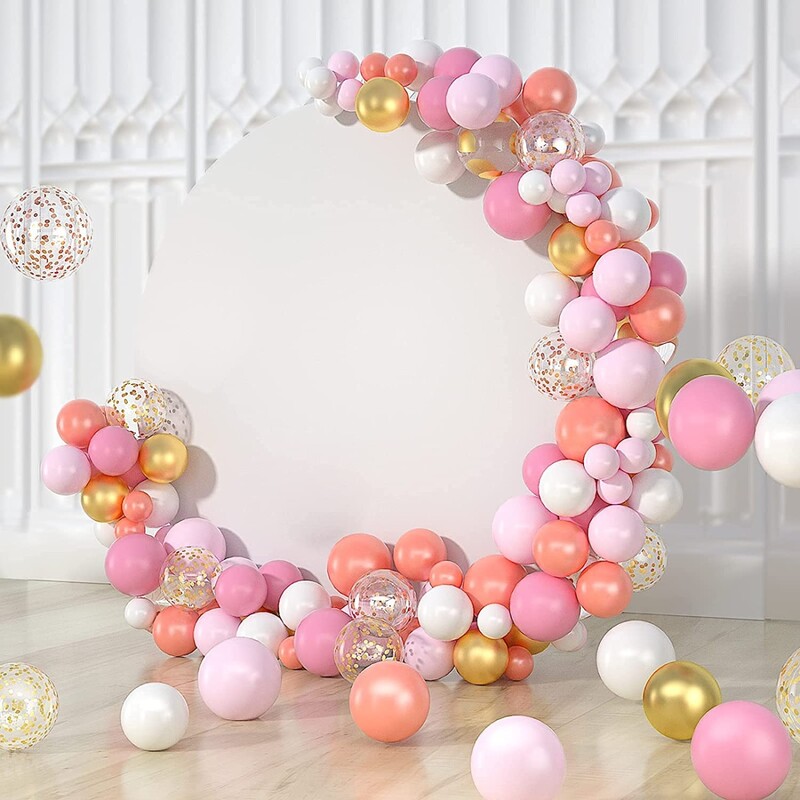 DIY Γιρλάντα Μπαλονιών Rosegold Confetti / 140 Μπαλόνια
