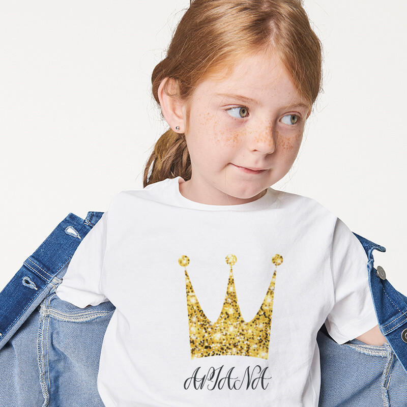 Παιδικό T-shirt Κορώνα για κορίτσι με όνομα