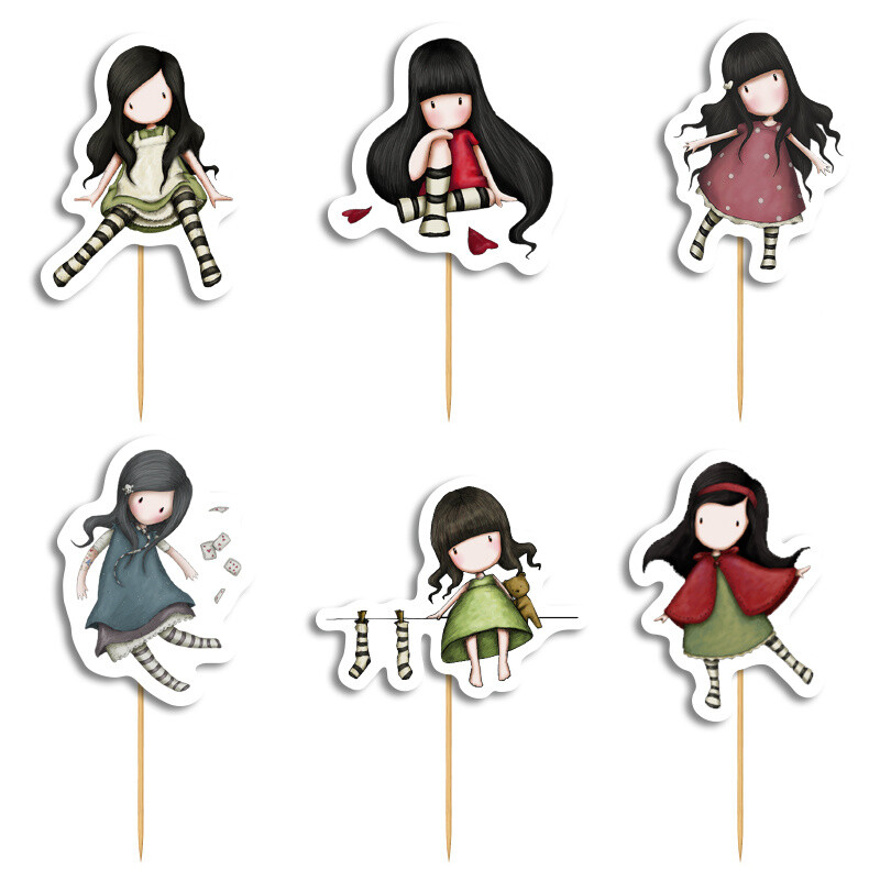 Cupcake toppers Santoro 10cm / 8τμχ