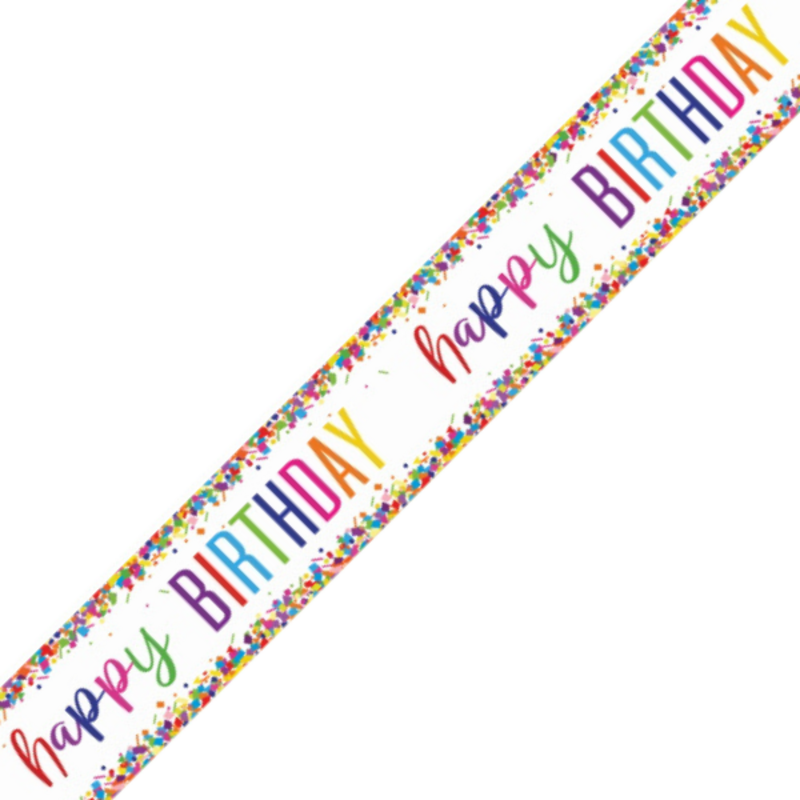 Μεταλλική ταινία HAPPY BIRTHDAY Confetti / 274 εκ